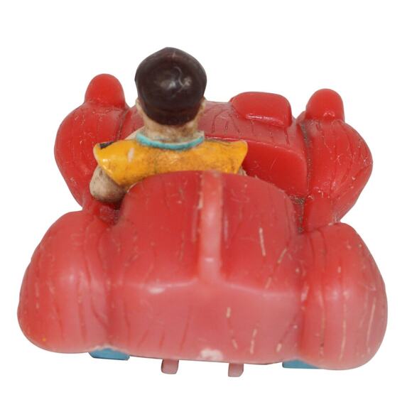 Vintage Fred In Red Car 2" Vehicle - From The Flintstones Movie Toy Vehicle 1994 - Picture 5 of 7